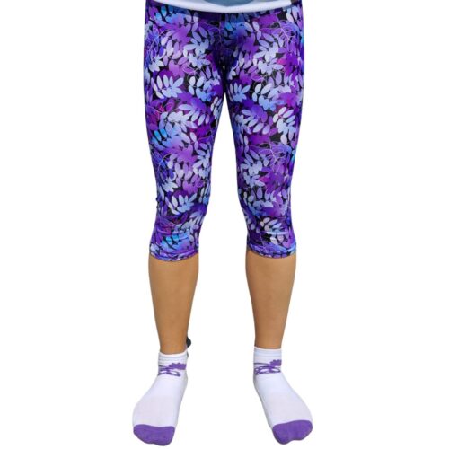 Purple Pattern ¾ Shorts